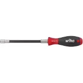 Wiha 01479 Tournevis avec porte-embout SoftFinish serrage par circlip Manche flexible - 1/4" - 268 mm