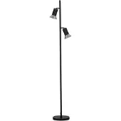 Lyora Lampadaire design Luvia noir avec bronze