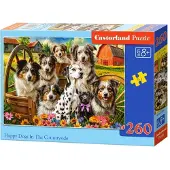 Castorland Puzzle Chiens heureux à la campagne 260 pièces