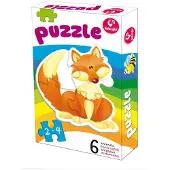 Sonstige Verlage KUKURYKU Puzzle bébé animaux 6in1 (2-4 pièces)