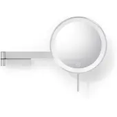 Zack LINEA Miroir de maquillage - 38x26x8cm - grossissement 5x - éclairage LED - acier inoxydable brossé mat 40582