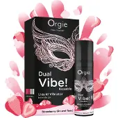 Orgie Dual Vibe - vibromasseur liquide unisexe - Fraise - Gin Tonic (15 ml)
