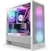 NZXT H5 Flow Rgb Compact Pc Tower Case Blanc