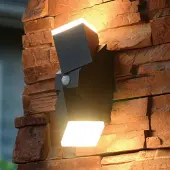 LumenXL Applique réglable 2 lumières avec capteur Michael Sensor - noir
