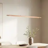 LumenXL Suspension en bois Liora à intensité variable - allongée avec LED intégrée