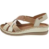Pikolinos Sandales 'Cadaques' beige clair / cognac / or