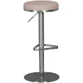 Wohnling Durable M7 Tabouret de bar en acier inoxydable taupe Tabouret de bar moderne