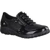 Waldlaufer Baskets basses 'Schnürschuh Damen H89001-221-001 Leder-Mix in schwarz' noir