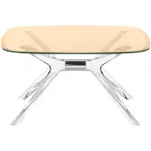 Kartell Blast Table 80x80 cm | Bronze-Crystal-Chrome