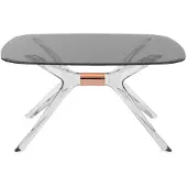 Kartell Blast Table 80x80 cm | Smoke-Crystal-Bronze