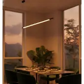 Lyora Suspension élégante Brillia noir 120cm