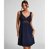 Hunkemoller Déshabillé 'Nora' bleu marine