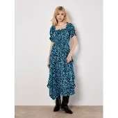 Apricot Robe 'Sarasa' bleu marine / noir