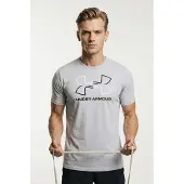 Under Armour T-Shirt fonctionnel 'FOUNDATION' gris / noir / blanc