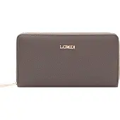 L.credi porte-monnaie Perla Zip Around Wallet Dark Taupe brun