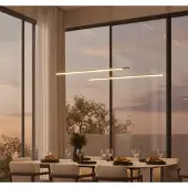 Lyora Suspension élégante Brillia Or 161cm
