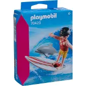 Playmobil Taille unique|Surfeuse avec dauphin 70423