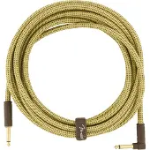 Fender Deluxe 18.6ft Straight/Angle Instrument Cable Tweed