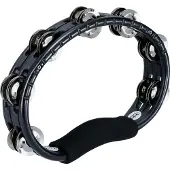 Meinl Percussion Hand Tambourine Steel Jingles Black TMT1BK
