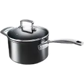 Le Creuset Casserole Le Creuset Le Creuset Avec Revêtement Antiadhésif + Couvercle Noir 20 cm