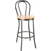 Bolero Tabouret haut Clarisse gris métallisé