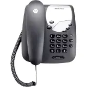 Motorola CT1, Téléphone analogique, Casque filaire, 20 entrées, Noir