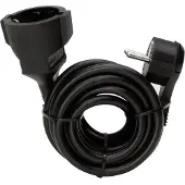 Kopp Strom câble d'extension [ Flachprise mâle - Schutzkontakt-Embrayage] noir 2 m 143505080