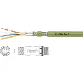 HELU 806481 Connecteur mâle pour capteurs/actionneurs, préconfectionné Connecteur mâle M12, droit, Câble + prise électronique, Vert, Noir