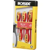 Ironside 120-504 Jeu de tournevis VDE 5 pièces 2500 manche 2 comp. C.V.-Sta, rouge/jaune (1 jeu)