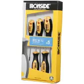 Ironside 120-500 Jeu de tournevis 5 pièces 2500 manche 2 comp. C.V.-Sta, noir/jaune/gris-argent (1 jeu)