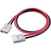 TRU COMPONENTS Hochstrom Batteriesteckverbinder Verlängerungskabel 1 m TC-12195680 Schwarz, Ro, Câble + prise électronique, Rouge, Noir