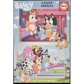 Educa Puzzle - bois - 2x25 Briques - Bluey - - UneTaille - Puzzle