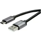 Roline 11029029 Câble USB 2.0 3 m USB A USB C Noir, Argent