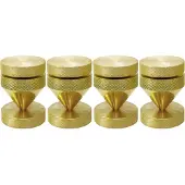 Dynavox Amortisseurs de vibrations pour boxes, set de 4 pièces 25mm, laiton, réglables en hauteur
