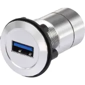 TRU COMPONENTS Prise USB encastrée 3.0, Câble + prise électronique, Argent