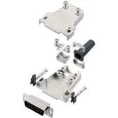 Amphenol L17DTZF15-RG+L717HDA26P Kit de connecteurs mâles SUB-D 180 ° Nombre de pôles (num) : 26, Câble + prise électronique, Argent