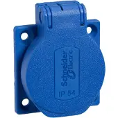 Schneider Electric PKS52B Prise encastrée IP54, IK08 Bleu