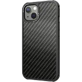 Black Rock Carbone réel robuste (Apple iPhone 13), Coque pour téléphone portable, Noir