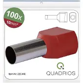 Quadrios 22C440 Embout jumelé 10 mm² Partiellement isolé Rouge 1 kit