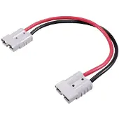 TRU COMPONENTS Hochstrom Batteriesteckverbinder Verlängerungskabel 300 mm TC-12195676 Schwarz (0.30 m)