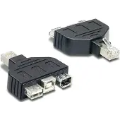 Trendnet USB-B zu, Adaptateur d’interface, Noir