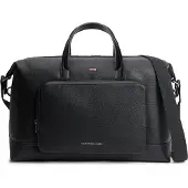 Tommy Hilfiger Sac week-end 'Caviar Grain Metal Logo Duffle' noir