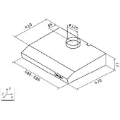 Respekta Hotte d'aspiration / Hotte sous plan DH 540 IXL 50cm argent