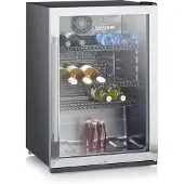 Severin Réfrigérateur à bouteilles , 118 l, porte vitrée, serrure, LED, noir, 1 pièce.