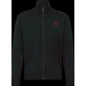 HUGO pour homme. 50525245 Veste décontractée avec logo encadré noir (M), Casuel, Coton