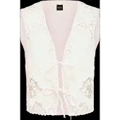 BOSS Gilet brodé avec fermeture par cravate