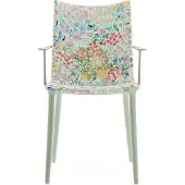 Kartell H.H.H. Chaise Rembourrée Tissu Mustard|Ink-Ochre
