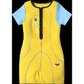Arena Awt Short Sleeve Front Zip Uv Shorty Jaune,Bleu 12-24 Months Enfants