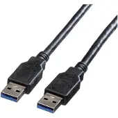 Roline 11.02.8971 Câble de transfert de données USB - 3 m - oui - 1 x USB Type A - 1 x USB Type A - Schwarz