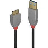 Lindy 36767 câble USB USB 3.2 Gen 1 (3.1 Gen 1) 2 m USB A Micro-USB B Noir